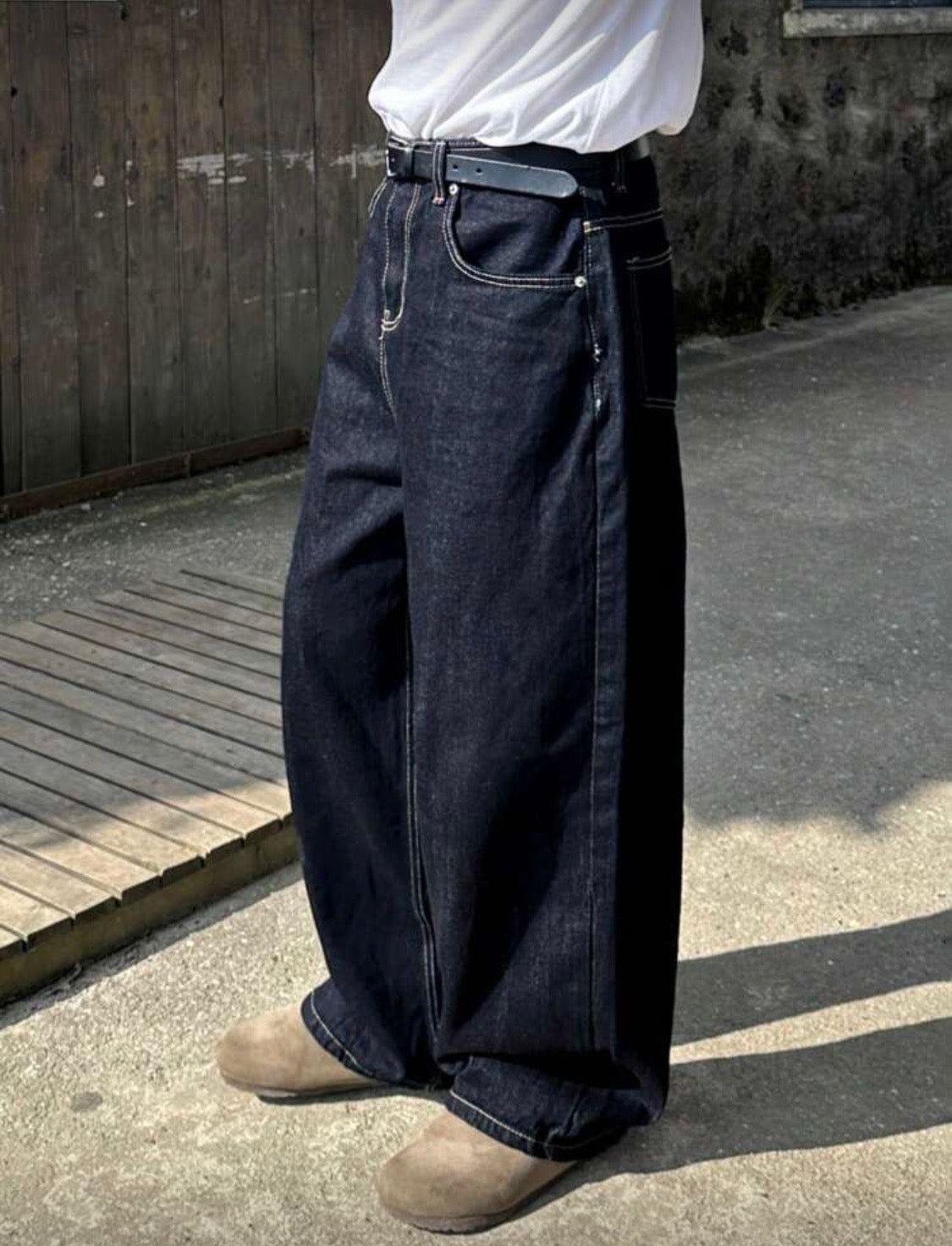 Men Navy Blue Denim Jeans