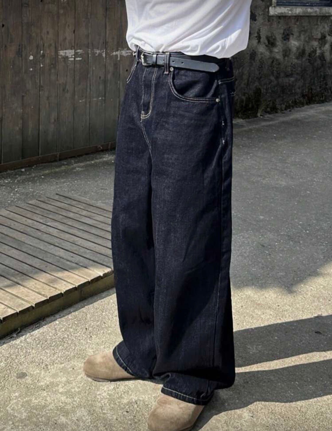 Men Navy Blue Denim Jeans