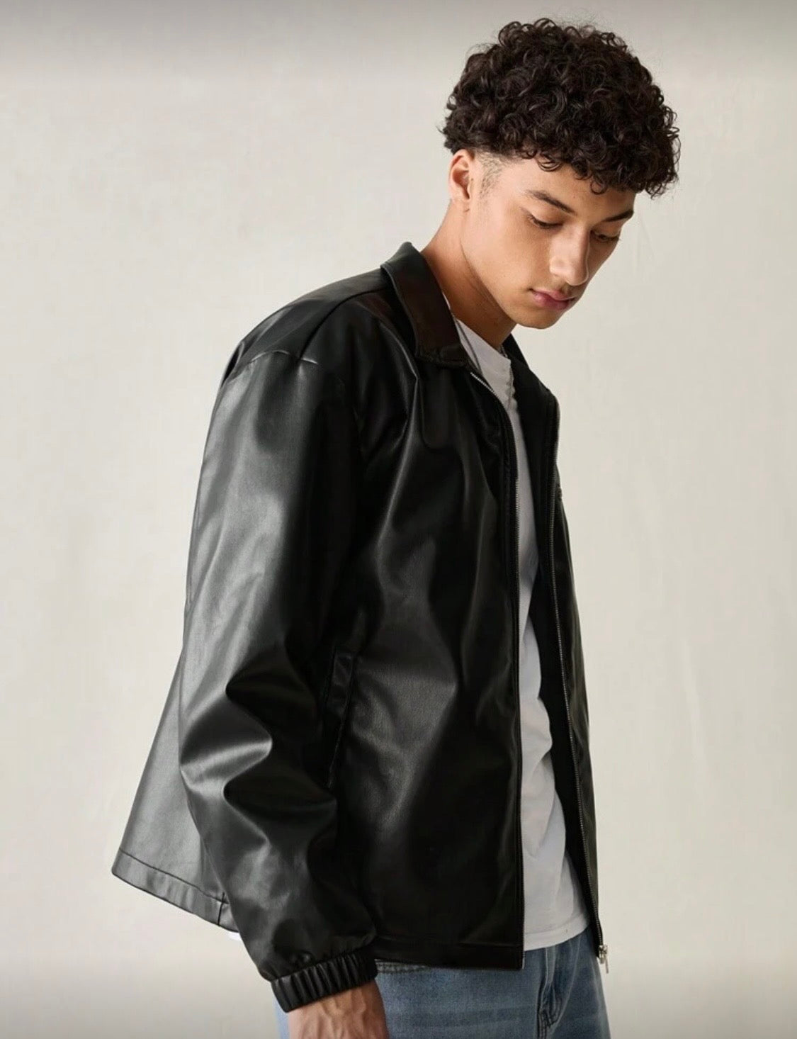 Men Black Leather Jacket