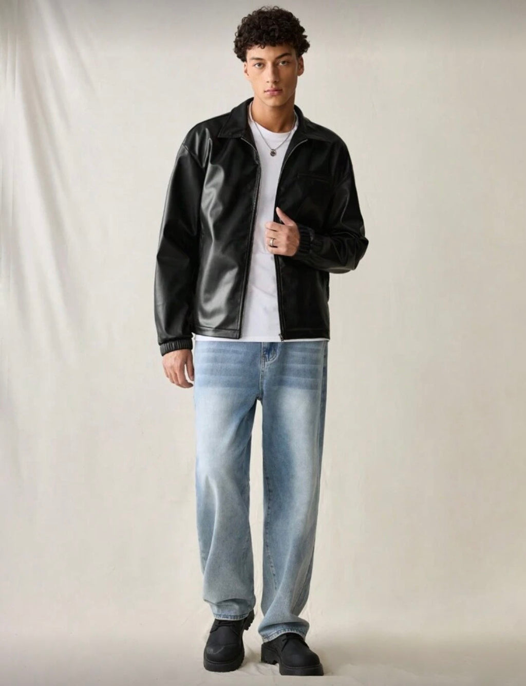 Men Black Leather Jacket