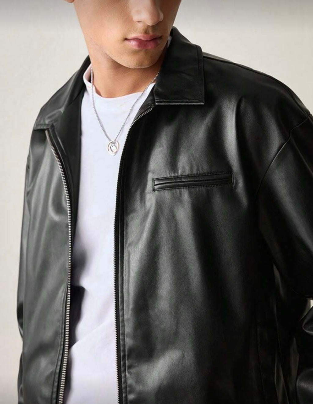 Men Black Leather Jacket