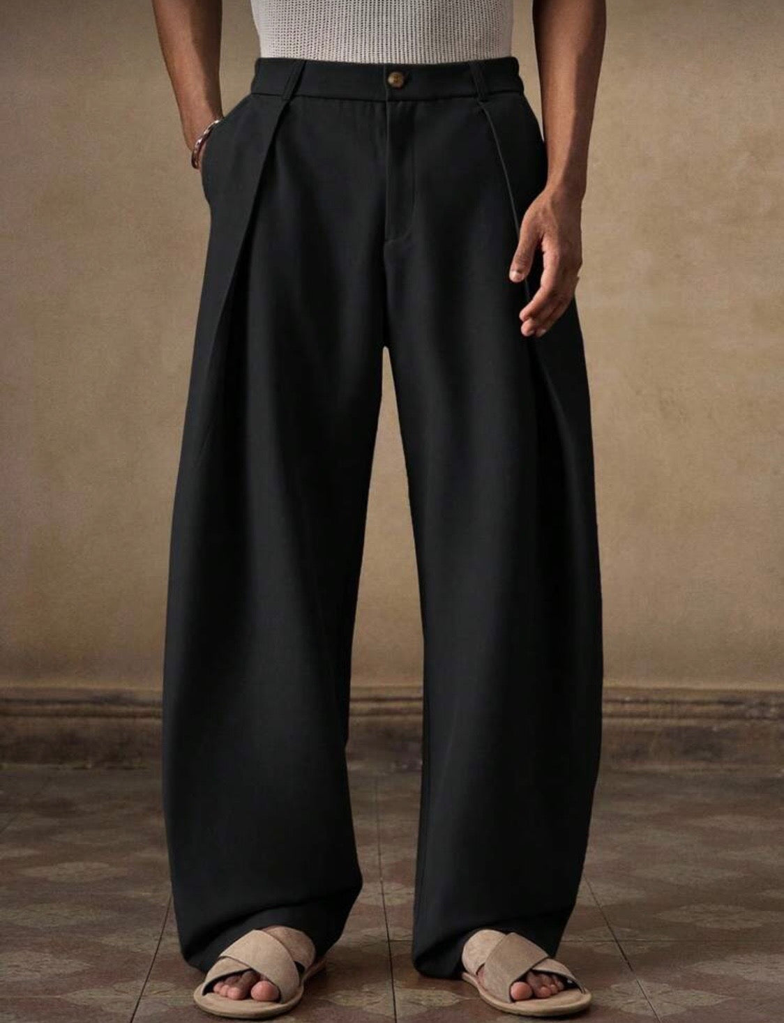 AKNOTIC Men Casual Loose Straight Leg Chinos