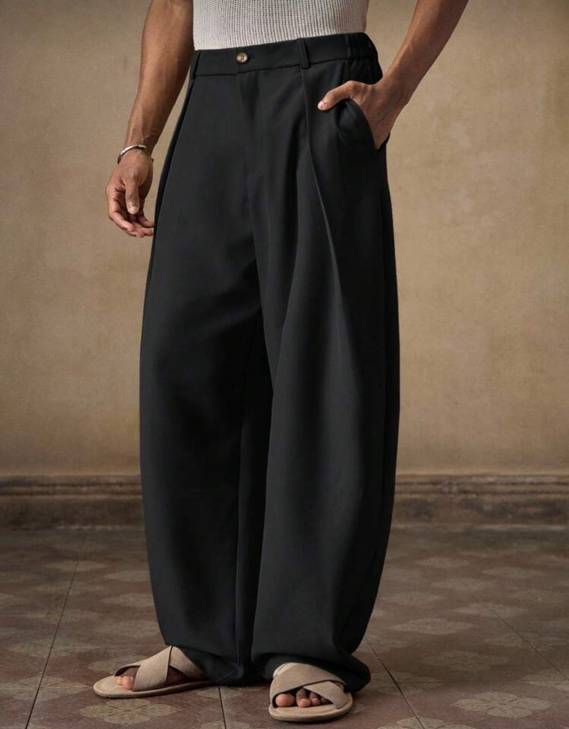 AKNOTIC Men Casual Loose Straight Leg Chinos