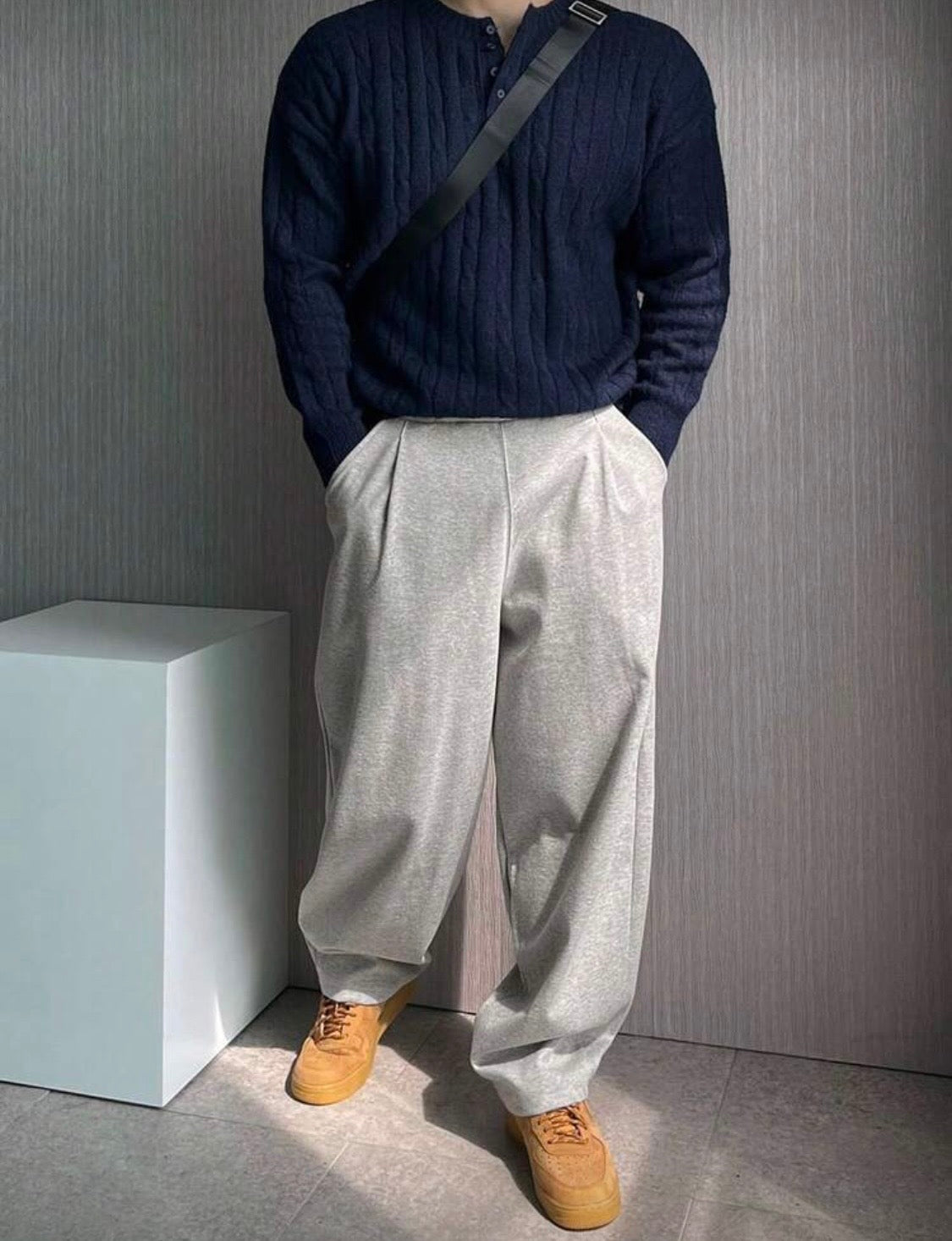 DAZY Men Grey Baggy Sweatpants