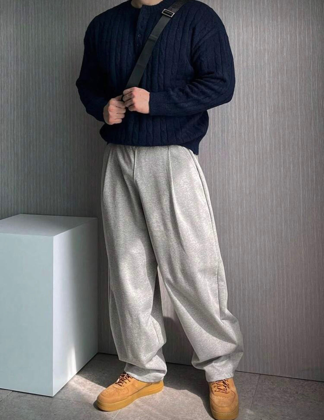 DAZY Men Grey Baggy Sweatpants