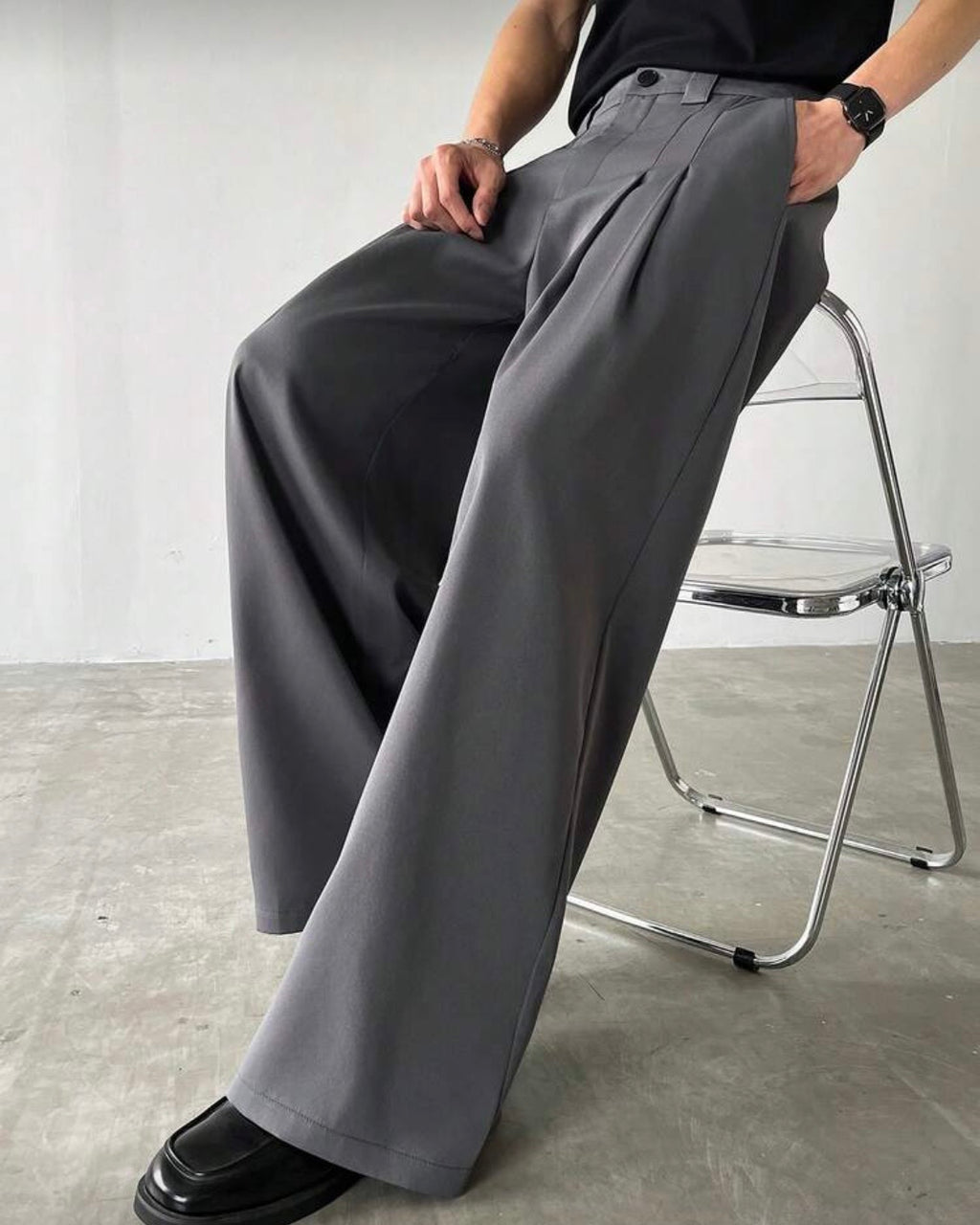 Men Casual 2 Stitch Suit Pants