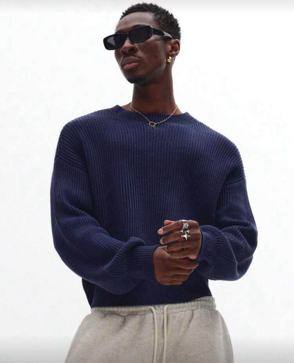 SMWN Crop Fit Casual Sweater