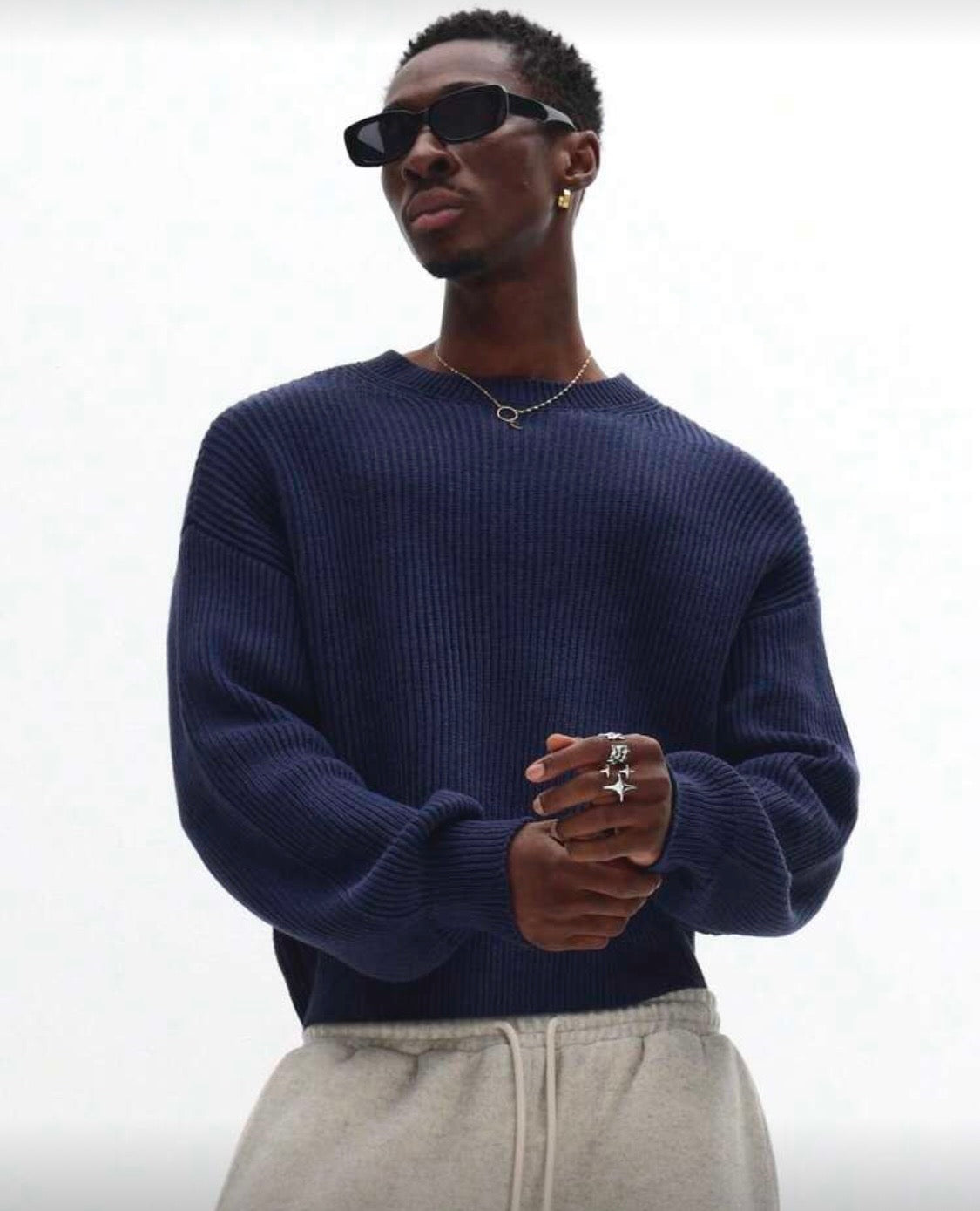 SMWN Crop Fit Casual Sweater