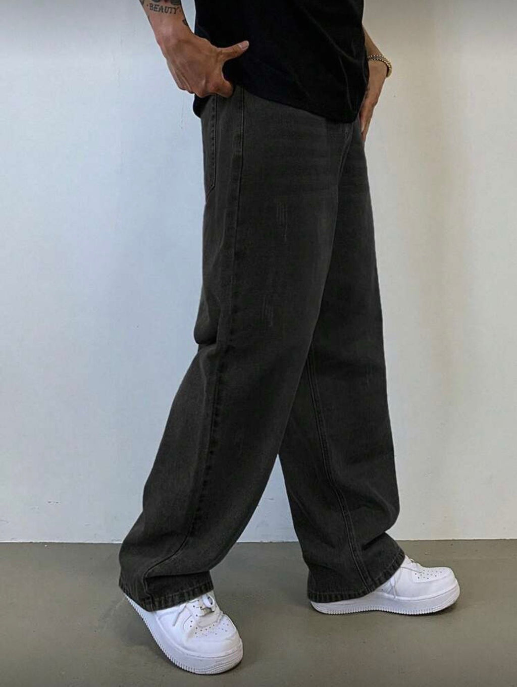 DAZY Men black Baggy Jeans