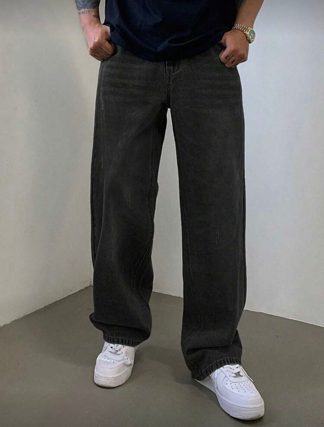DAZY Men black Baggy Jeans