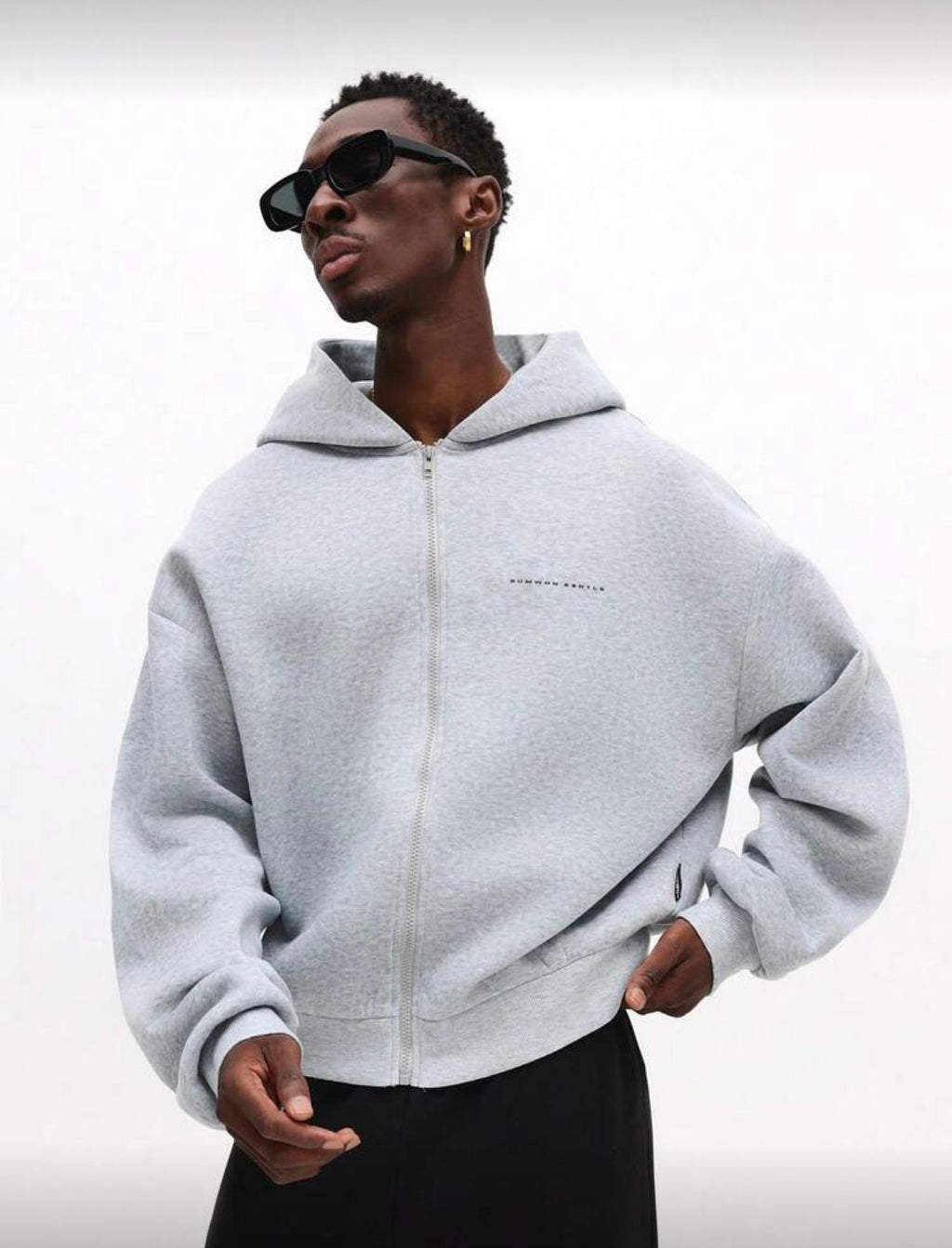 SUMWON Crop Fit Zip Up Jacket