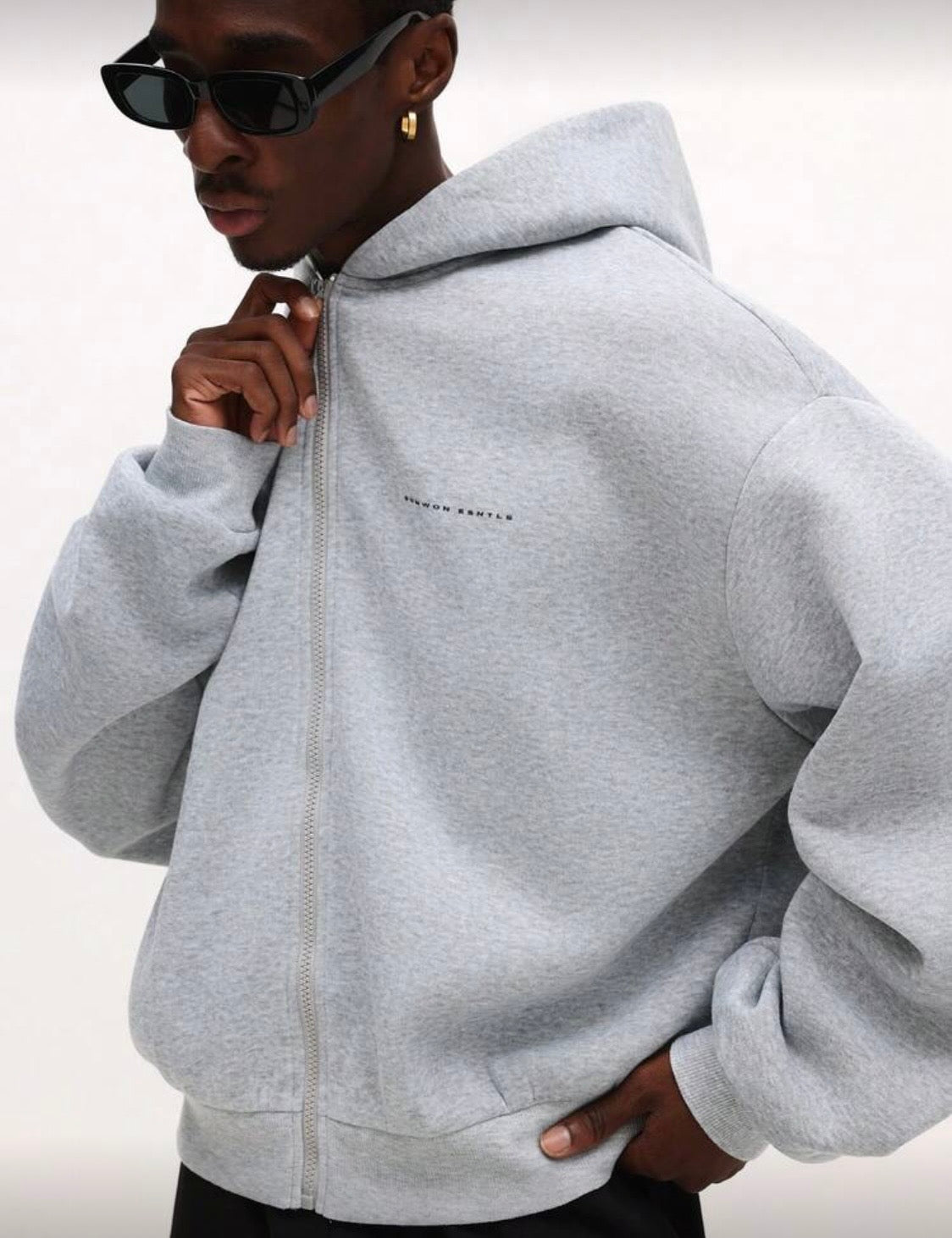 SUMWON Crop Fit Zip Up Jacket