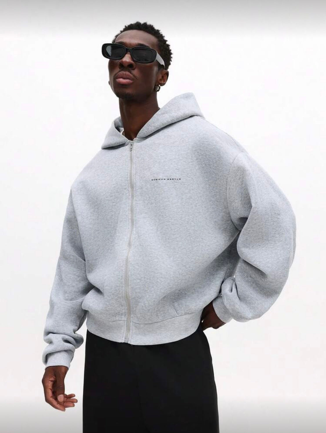 SUMWON Crop Fit Zip Up Jacket